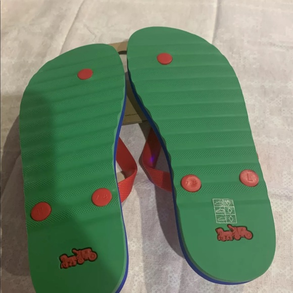 Coach Pride Rainbow Signature Collection Flip Flops Sandals Size 7 - Picture 3 of 4